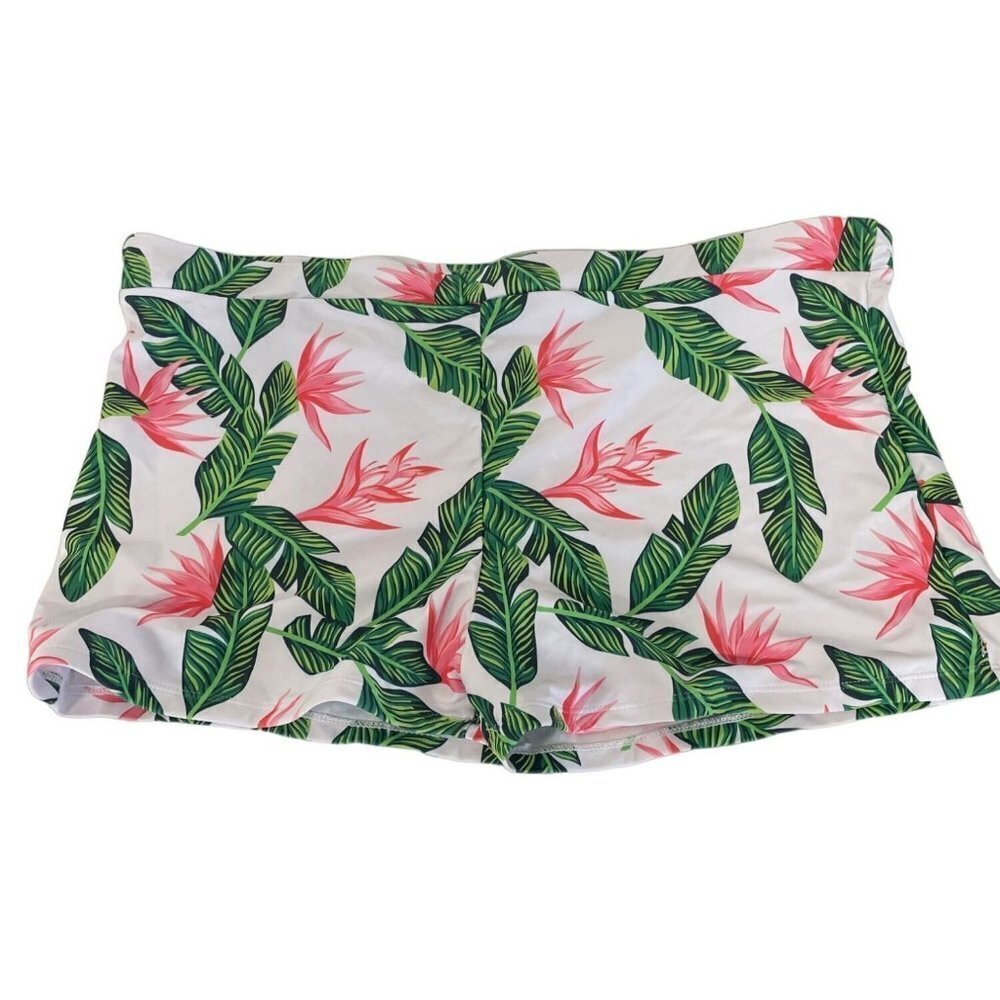 SHEIN‎ Swim Shorts Bottoms Tropical Leaves Size 5XL